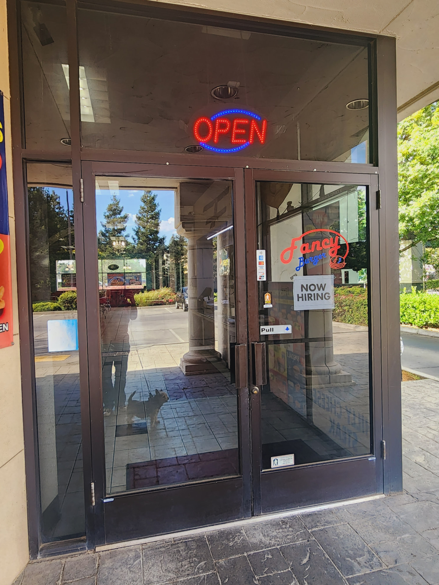 Restaurant entry door tint — Fresno